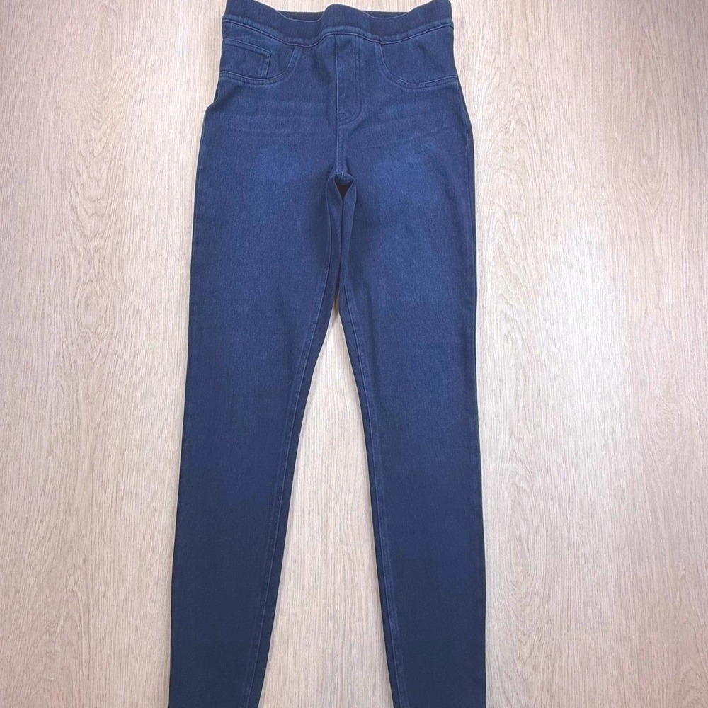 SPANX Ponte Pull-On Skinny Jeans Dark Wash Shaping Stretch Casual Preppy